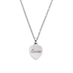 Herzkette Eviva für Damen aus Edelstahl, gravierbar 019651