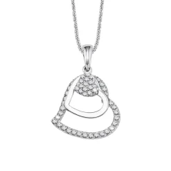 Herzkette für Damen aus 925er Silber mit Zirkonia 9082575
