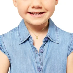 Herzkette für Mädchen aus Edelstahl, IP Gold 2036823