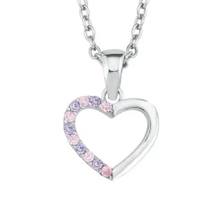 Herzkette für Mädchen aus Sterlingsilber mit Zirkonia 2021107