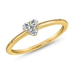 Herzring aus Gelbgold mit Diamanten BDR0102-GSL