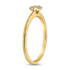 Herzring aus Gelbgold mit Diamanten BDR0102-GSL