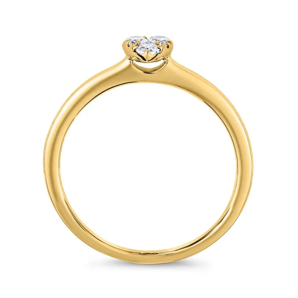 Herzring aus Gelbgold mit Diamanten BDR0102-GSL