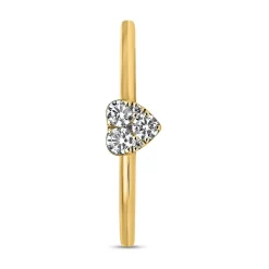 Herzring aus Gelbgold mit Diamanten BDR0102-GSL