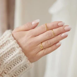 Herzring aus vergoldetem Sterlingsilber LSR0052