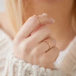 Herzring aus vergoldetem Sterlingsilber LSR0049