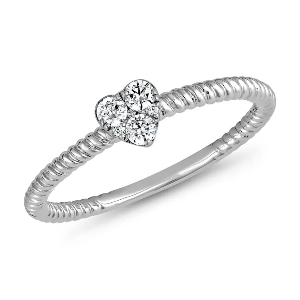 Herzring aus Weißgold oder Platin mit Brillanten BDR0097-WSL