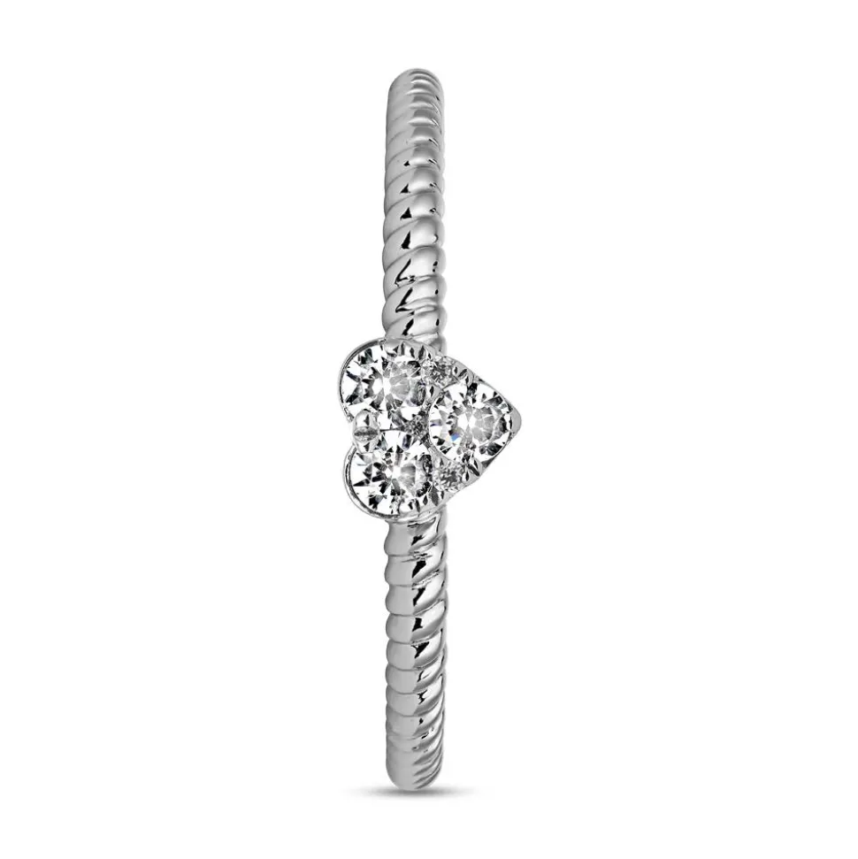 Herzring aus Weißgold oder Platin mit Brillanten BDR0097-WSL