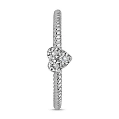 Herzring aus Weißgold oder Platin mit Brillanten BDR0097-WSL