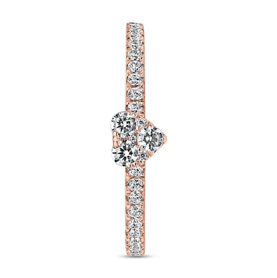 Herzring mit Diamanten aus Roségold BDR0101-RSL
