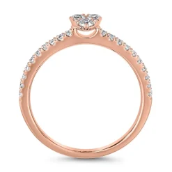 Herzring mit Diamanten aus Roségold BDR0101-RSL