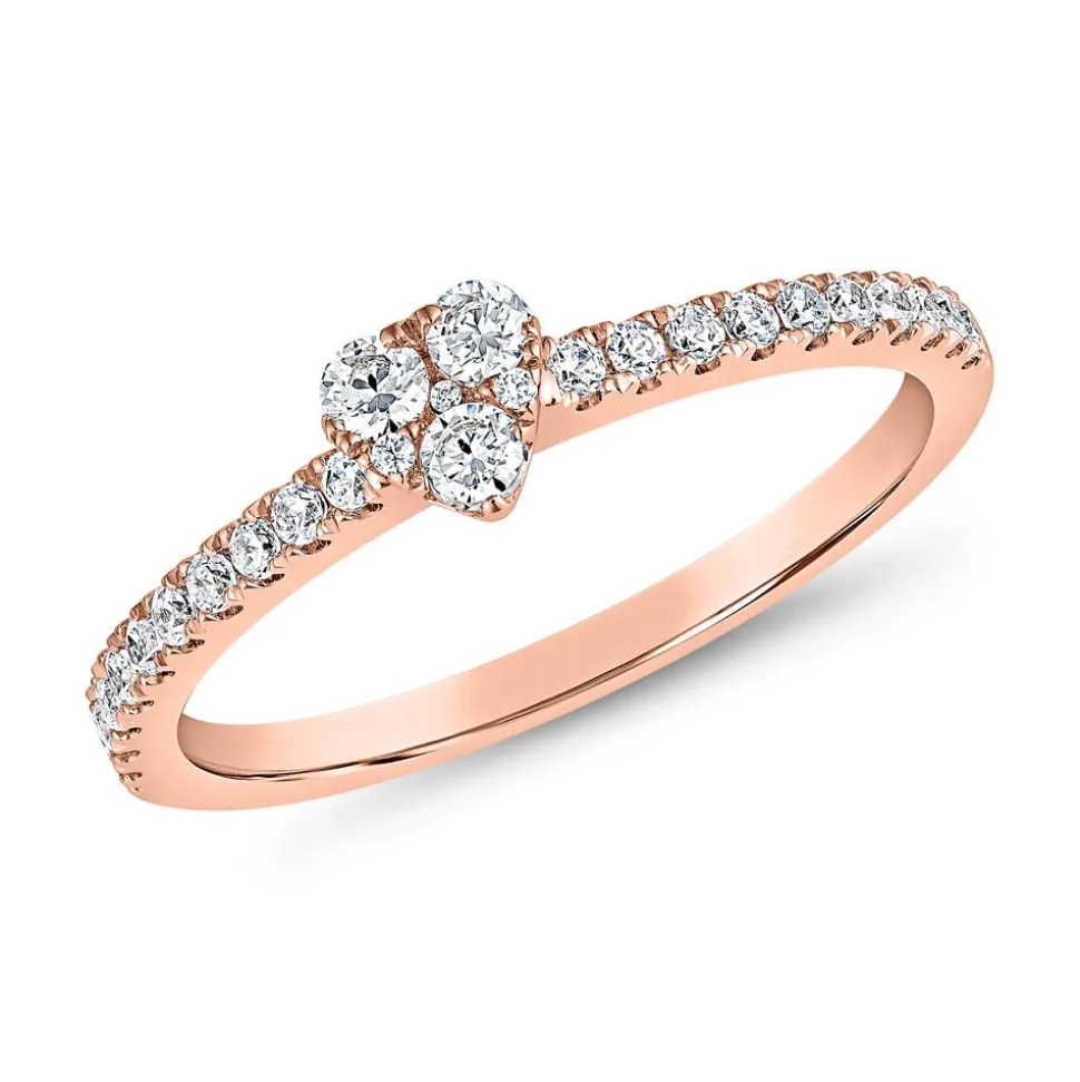 Herzring mit Diamanten aus Roségold BDR0101-RSL