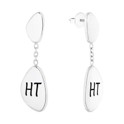 Hängende Ohrstecker für Damen aus Edelstahl, gravierbar 2035526