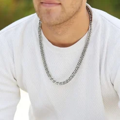 Hochglanzpolierte Edelstahl Kette N5012