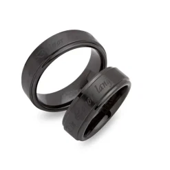 Hochwertige Keramik Eheringe mit Lasergravur KR0001lg