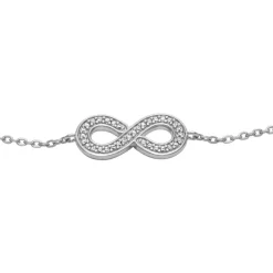 Infinity Armband für Damen aus Sterlingsilber, Zirkonia JFS00633040
