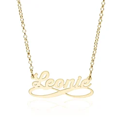 Infinity Namenskette aus vergoldetem 925er Silber NN0083-AgGSL