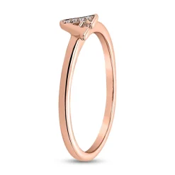 Initialen Ring mit Diamanten aus Roségold BDR0125-RSL