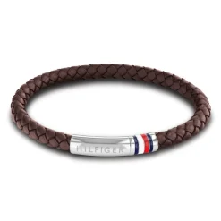Intervowen Braid Lederarmband mit Edelstahl für Herren 2790402