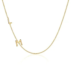 14K Goldkette Buchstaben für Damen NN0060-14KGSL