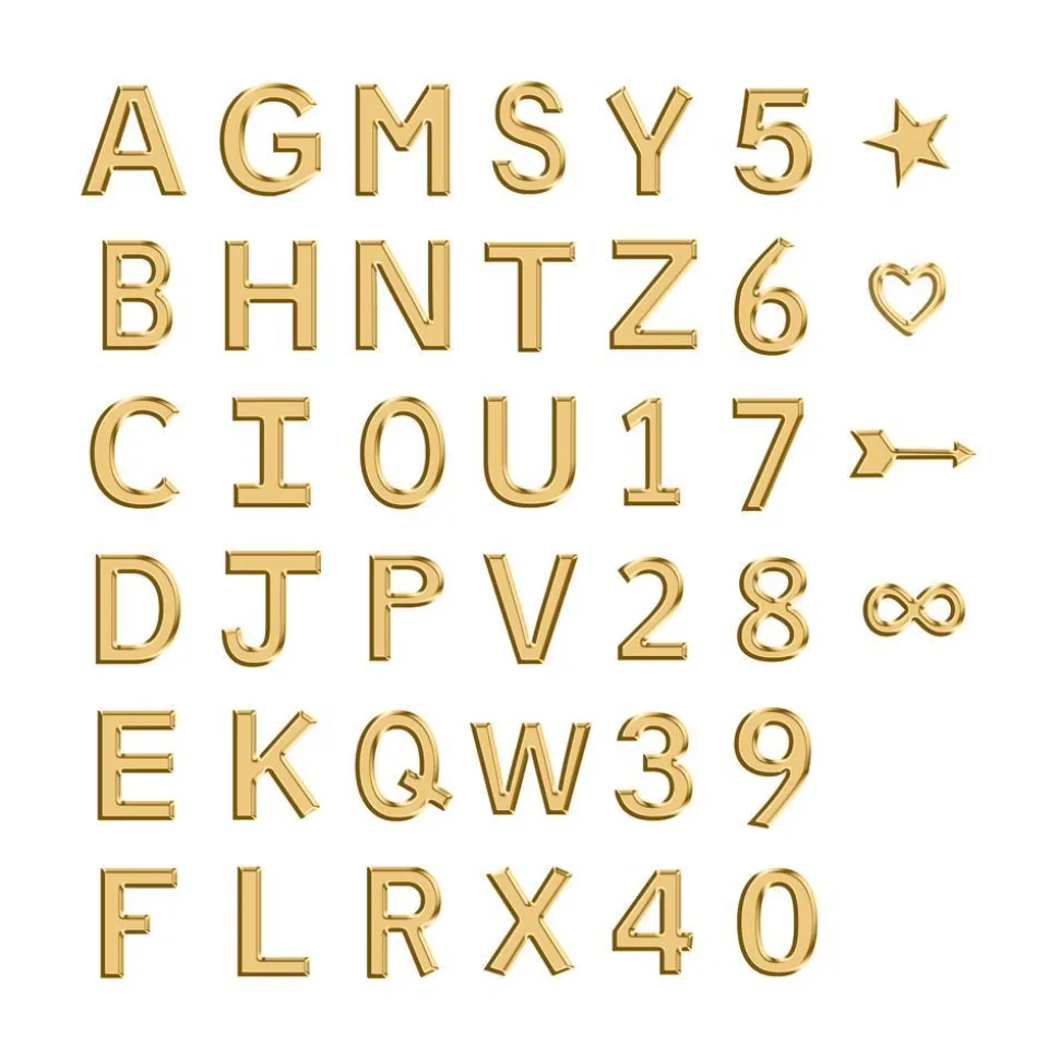 14K Goldkette Buchstaben für Damen NN0060-14KGSL