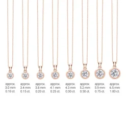 14K Roségold Kette mit lab grown Brillant im Anhänger BDP0033LG-14KRSLK