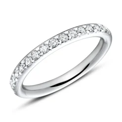 18K Weißgold Memoire Ring 17 Brillanten DR0351-18KW