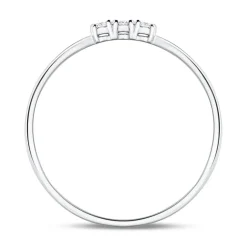 14K Weißgold Ring für Damen mit Brillanten DR0501-W
