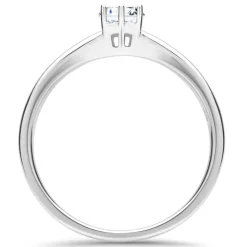 18K Weißgold Solitärring mit Diamant, lab-grown VR0378-LSL
