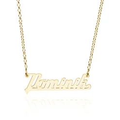 14-karätige Goldkette mit wählbarem Namen oder Begriff NN0091-14KGSL