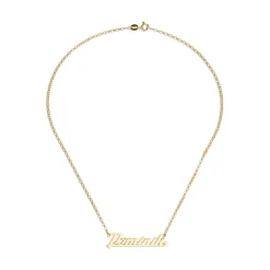 14-karätige Goldkette mit wählbarem Namen oder Begriff NN0091-14KGSL