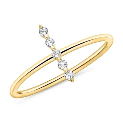 14-karätiger Goldring für Damen mit Weißtopasen DR0522-G