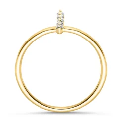 14-karätiger Goldring für Damen mit Weißtopasen DR0522-G