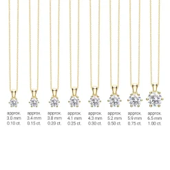 Kette aus 14K Gold mit Brillant, lab grown BDP0034LG-14KGSLK