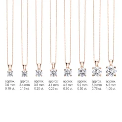 Kette aus 14K Roségold mit Brillant, lab grown BDP0035LG-14KRSLK