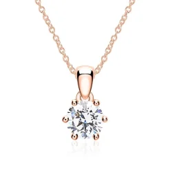 Kette aus 14K Roségold mit Diamant, lab grown BDP0034LG-14KRSLK