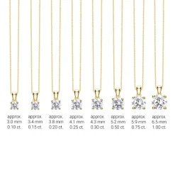 Kette aus 14-karätigem Gold mit Diamant, lab grown BDP0035LG-14KGSLK