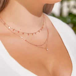 Kette aus rosévergoldetem Sterlingsilber LSN0011