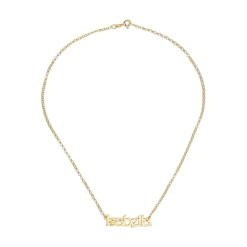 Kette aus vergoldetem Sterlingsilber mit Name wählbar NN0089-AgGSL