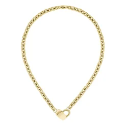Kette Dinya aus Edelstahl mit Herzverschluss, IP Gold 1580417