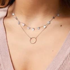 Kette Kreis aus Sterlingsilber LSN0018