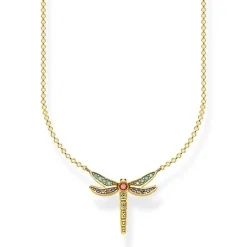 Kette Libelle klein für Damen 925er Silber vergoldet KE1837-974-7