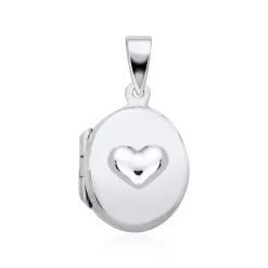 Kette mit Medaillon Herz aus 925er Silber gravierbar SP0972SLK