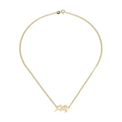 Kette mit Namen wählbar aus vergoldetem 925er Silber NN0090-AgGSL