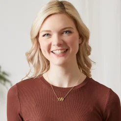 Kette mit Namen wählbar aus vergoldetem 925er Silber NN0090-AgGSL