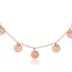 Kette mit runden Anhängern 925er Silber rosévergoldet LSN0017