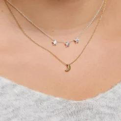 Kette Sterne aus Sterlingsilber LSN0012