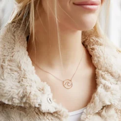 Kette Wave aus rosévergoldetem Sterlingsilber LSN0026