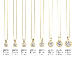 Kettenanhänger aus 585er Gold mit Diamant, lab grown BDP0033LG-14KGSL