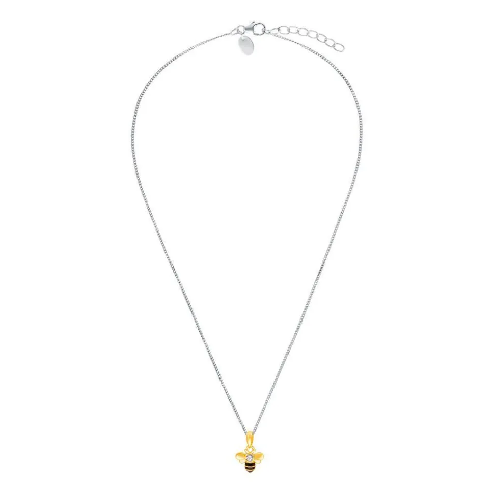 Kinder Halskette Biene aus Sterlingsilber, bicolor 2035989